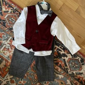 Baby Boy 3 Piece Suit w/ Bow Tie